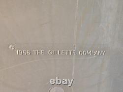 Vintage Gillette Safety Razor Countertop Store Display Case 1956 Glass Lid