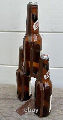 Vintage Glass And Metal Schlitz Beer Bottle Pyramid Back Bar Store Display