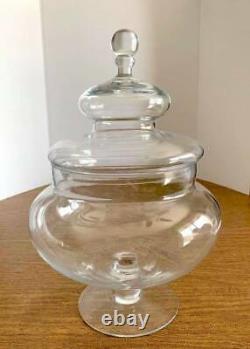 Vintage Glass Apothecary Jar HUGE Biscuit Candy Counter Store Display Terrarium