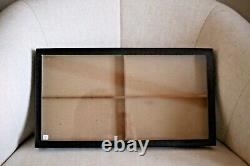 Vintage Glass Display Black Box 14 1/2 X 6 Depth 1 4 Wood Dividers