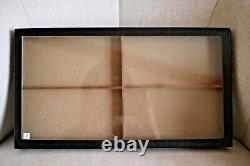 Vintage Glass Display Black Box 14 1/2 X 6 Depth 1 4 Wood Dividers