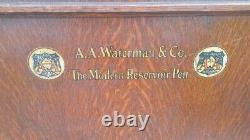 Vintage Glass Front Display Oak Case Cabinet Showcase. Waterman Pen Display