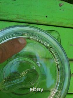 Vintage Glass Planters Peanuts Countertop Store Display With Peanut Lid FREE SHI