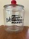 Vintage Glass Store Counter Top Jar & Lid-tom's Toasted Peanuts, 1 Gallon