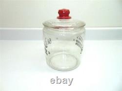 Vintage Glass Store Counter Top Jar & Lid-Tom's Toasted Peanuts, 1 Gallon