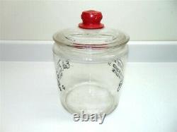 Vintage Glass Store Counter Top Jar & Lid-Tom's Toasted Peanuts, 1 Gallon