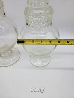 Vintage Globe Glass Candy Jars withLids Store Counter Display Apothecary