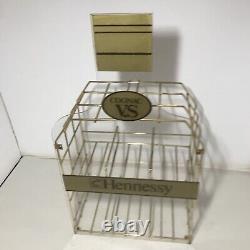 Vintage Hennessy Cognac Store Counter display Stand bottle Wire Rack Plexiglass