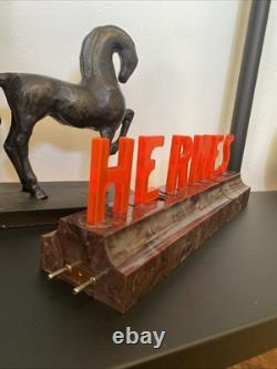Vintage Hermes Lucite Logo Store Display