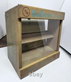Vintage Hesbro's Watch Display Case Countertop Glass & Shelves 17.5w X 15.5h