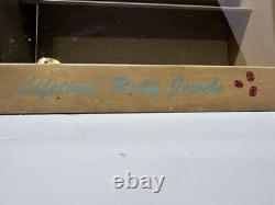 Vintage Hesbro's Watch Display Case Countertop Glass & Shelves 17.5w X 15.5h