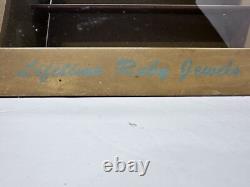 Vintage Hesbro's Watch Display Case Countertop Glass & Shelves 17.5w X 15.5h