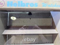 Vintage Hesbro's Watch Display Case Countertop Glass & Shelves 17.5w X 15.5h
