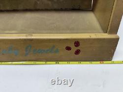Vintage Hesbro's Watch Display Case Countertop Glass & Shelves 17.5w X 15.5h