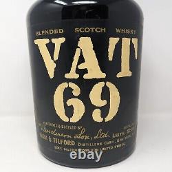 Vintage Huge 23 VAT 69 Scotch Whiskey Glass Bottle Store Bar Man Cave Display
