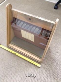 Vintage John Primble scissors & shears glass display case, 1930s 1960s knives