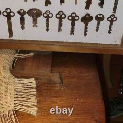 Vintage Keys with Hayward Rotating Display Case
