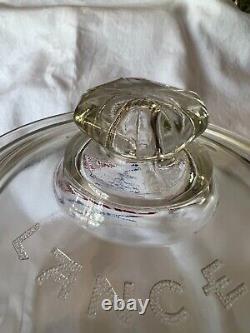 Vintage LANCE Cookie Cracker Jar 8 Sided Glass Store Display w Lid 8.5