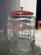 Vintage Lance Cookie Cracker Jar 8-sided Glass Store Display Withlid 12 Tall
