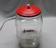 Vintage Lance Cookie Cracker Jar 8-sided Glass Store Display Withlid 8.5 Tall