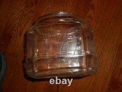 Vintage Lance 8 Sided Glass Cracker Jar Store Display with Lid 9 inches tall