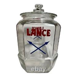 Vintage Lance Advertising Glass Jar Retail Store Display Logo Large 12 Tall