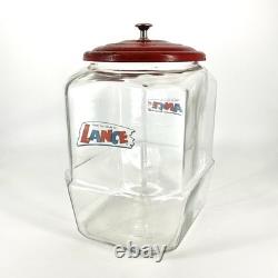 Vintage Lance Cracker Glass Jar 12 Counter Top Advertising Store Display 004