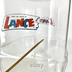 Vintage Lance Cracker Glass Jar 12 Counter Top Advertising Store Display 004
