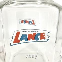 Vintage Lance Cracker Glass Jar 12 Counter Top Advertising Store Display 004