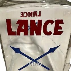 Vintage Lance Cracker Glass Jar Retail Store Display Advertising Logo 12 Lg
