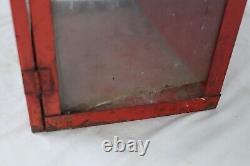 Vintage Lance Crackers Red Metal & Glass Store Display Snack Cabinet 26.5 T