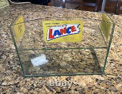 Vintage Lance Glass Display Shelf Rack Cracker Store Original Decals Shelves Jar