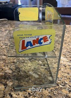 Vintage Lance Glass Display Shelf Rack Cracker Store Original Decals Shelves Jar