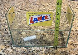 Vintage Lance Glass Display Shelf Rack Cracker Store Original Decals Shelves Jar