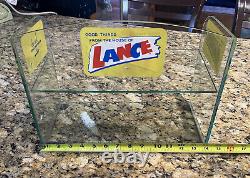 Vintage Lance Glass Display Shelf Rack Cracker Store Original Decals Shelves Jar