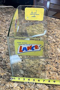 Vintage Lance Glass Display Shelf Rack Cracker Store Original Decals Shelves Jar