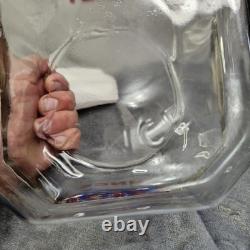 Vintage Lance Glass Peanut Cracker Countertop Advertising Store Jar With Metal Lid