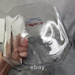 Vintage Lance Glass Peanut Cracker Countertop Advertising Store Jar With Metal Lid