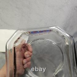 Vintage Lance Glass Peanut Cracker Countertop Advertising Store Jar With Metal Lid