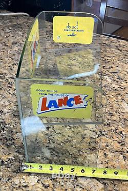 Vintage Lance Glass Rack Display Shelf Cracker Store Original Decals Shelves Jar