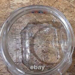 Vintage Lance Store Counter Top Display Glass Jar Wood Lid 8 Sides 6.5