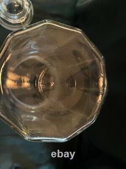 Vintage Large Clear Ten Sided Ground Glass Apothecary Candy Store Display Jar