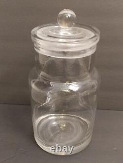Vintage Large Heavy Pharmacy Apothecary Glass Store Display Candy Macaron Jar