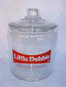 Vintage Little Debbie Peanut Jar, Glass Lid, Tom's / Lance Gordons Store Display