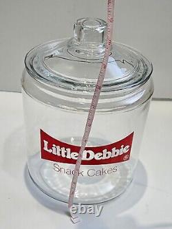 Vintage Little Debbie Store Countertop Snack Cakes Glass Display Advertising Jar