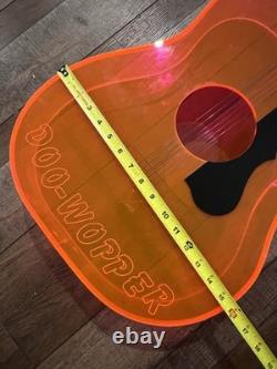 Vintage Lucite Guitar Store Display DOO-WOPPER Music Record Shop Advertising