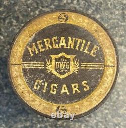 Vintage MERCANTILE CIGARS Tobacco Amber Glass Jar Country Store Counter Display