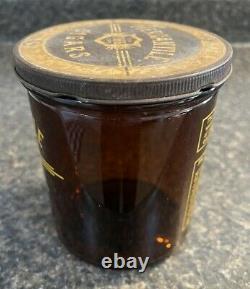 Vintage MERCANTILE CIGARS Tobacco Amber Glass Jar Country Store Counter Display