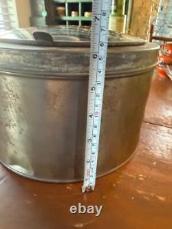 Vintage Marshmallow Tin Collins Double Fluff Rare Store Display with Glass Lid