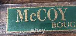 Vintage McCOY POTTERY Bought & Sold Reverse Painted Store Display Glass Sign